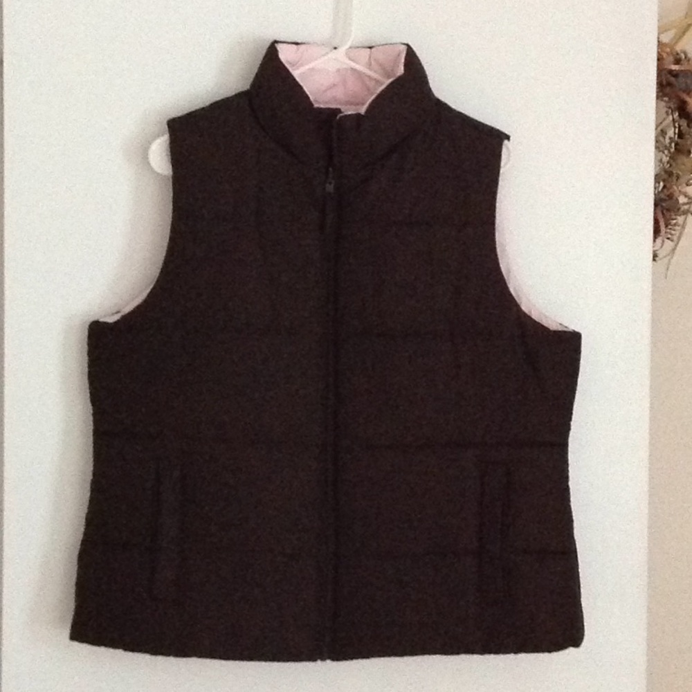 Brown/Pink Reversible Windbreaker Vest